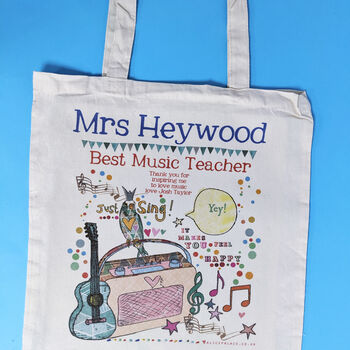 Personalised Best Music Teacher Bag, 8 of 12