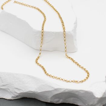 9ct Yellow Gold Belcher Chain Necklace, 2 of 4