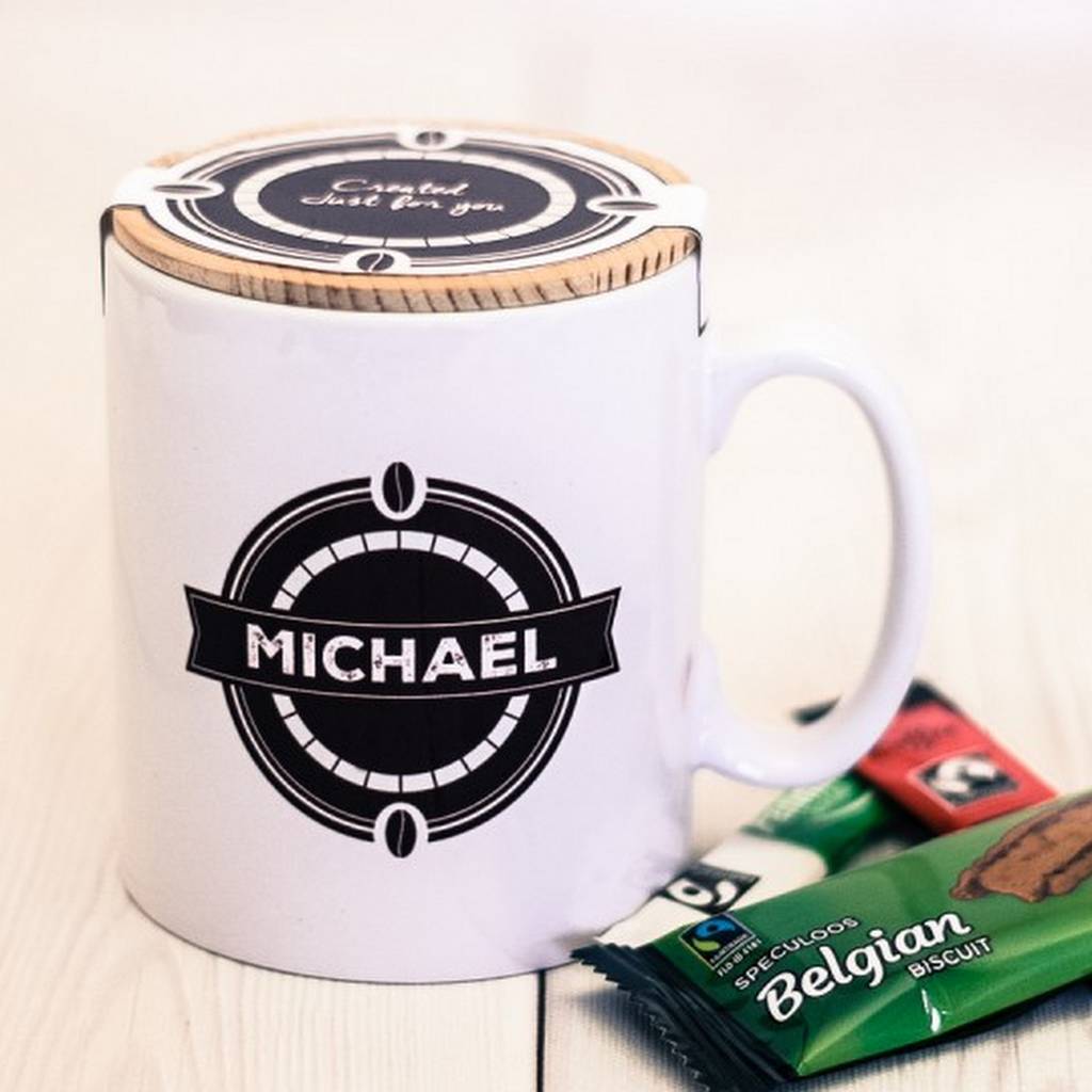 Coffee Personalised Mug And Coaster Set By Chalk And Cheese Candles And