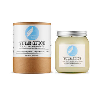 Yule Spice Vegan Soy Aromatherapy Candle, 3 of 6