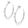 Sterling Silver Designer Multi Drop Hoops Earrings, thumbnail 1 of 3