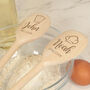 Big Cook Little Cook Pair Of Wooden Baking Spoons, thumbnail 1 of 2