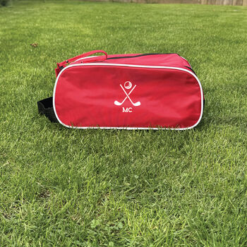 Double Zip Personalised Golf Shoe Bag, 2 of 3