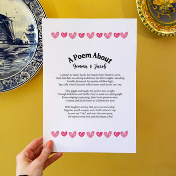 Personalised Hen Party Print Special Poem For Bride To Be, 4 of 7
