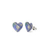 Scottish Jade Tartan Heart Ear Studs In A Gift Tin, thumbnail 1 of 2