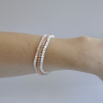 Dainty Peach Moonstone Crystal Bracelet For Fresh Starts And Confidence, 4 of 6