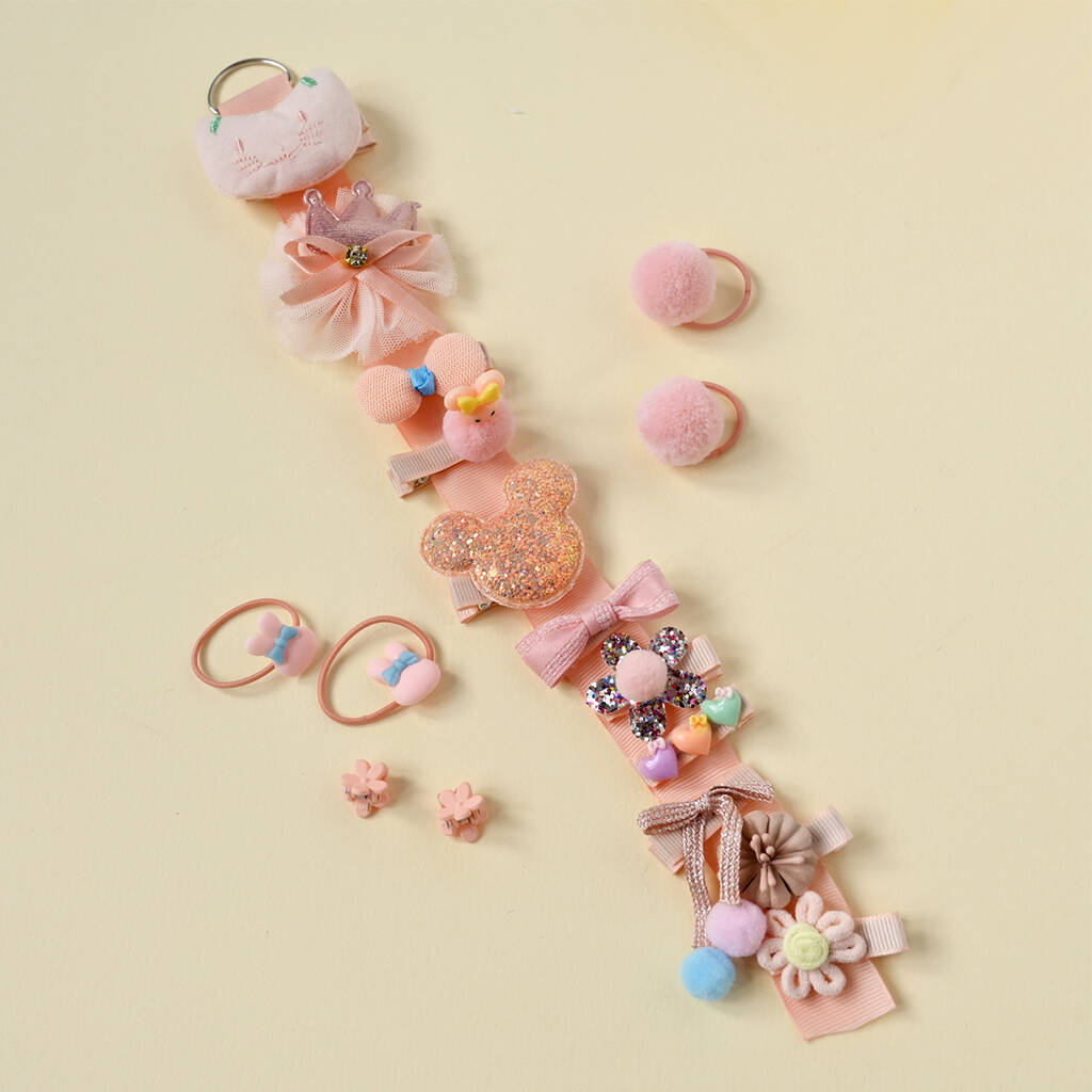 Personalised Peach Hair Clip Accessories Set By KEEDD