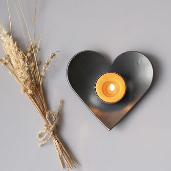 11th Anniversary Gift, Mini Decorative Steel Heart Dish With Smooth Metallic Finish, 2 of 7