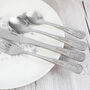 Personalised Teddy Four Piece Embossed Cutlery Set, thumbnail 1 of 5