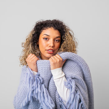 Chunky Blanket Easy Knitting Kit, 5 of 10