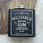 Personalised Gin Vintage Style Hip Flask, thumbnail 2 of 3