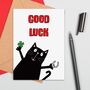 Large Size Black Cat Good Luck Card, thumbnail 1 of 2