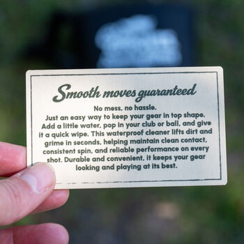 'Clean Grooves, Smooth Moves' Golf Club Bag Cleaner, 3 of 6