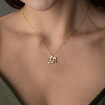 Sterling Silver Camera Necklace, 7 of 9