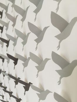 Hand Crafted Framed 3D Flying Bird Paper Original Art, 4 of 7