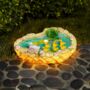 Solar Light Duck Pond Garden Ornament Ducklings Statue, thumbnail 1 of 4