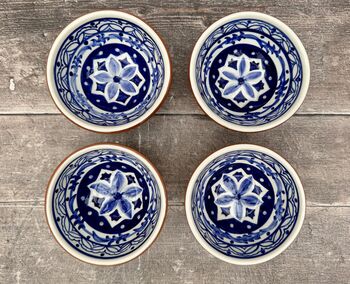 Set Of Four Blue And White Small/Dipping Bowls, 2 of 6