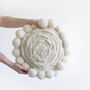 Textured Round Pompom Cushion, thumbnail 6 of 8