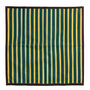 Block Stripe Napkins Set Of Two: Lemon/Forest Green, thumbnail 3 of 6