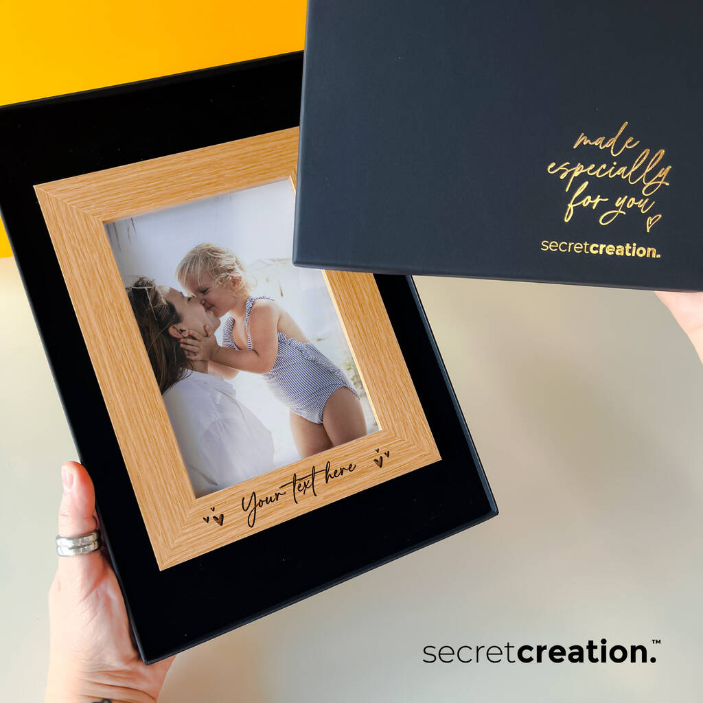 Personalised Picture Frame With Custom Text By Secret Creation