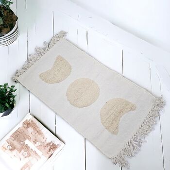 Moon Phases Tufted White Rug, 3 of 5