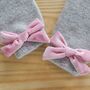 Personalised Velvet Bow Soft Cashmere Wool Gloves Gift, thumbnail 2 of 6