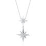 Art Deco Star Necklace, Sterling Silver, thumbnail 1 of 6