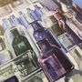 Collection Of Vintage Glass Bottles Art Card, thumbnail 3 of 3
