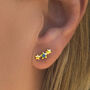 Orion Star Turquoise Gold Plated Stud Earrings, thumbnail 1 of 5