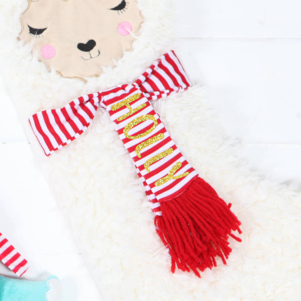 Personalised Llama Christmas Stocking By Red Berry Apple