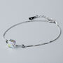 Sterling Silver Iridescent Cube Bead Bracelet, thumbnail 1 of 6