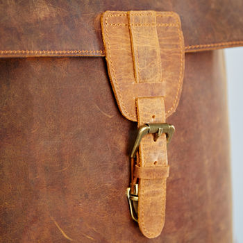 Personalised Buffalo Leather Distressed Backpack, 10 of 12