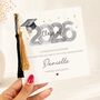 Graduation Tassel Card, Black And Gold, Class Of 2026 Graduation Hats Card, thumbnail 1 of 2