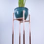 Broad Tall Copper Plant Stand, thumbnail 1 of 3