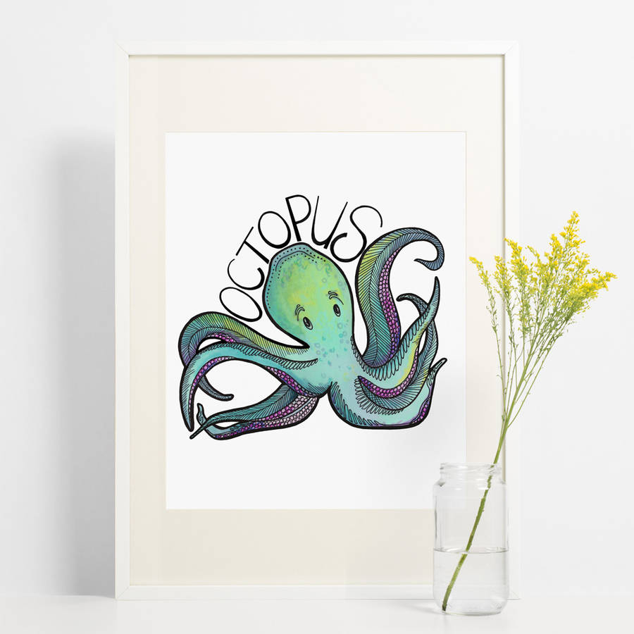 octopus print by bexiekimdesign | notonthehighstreet.com