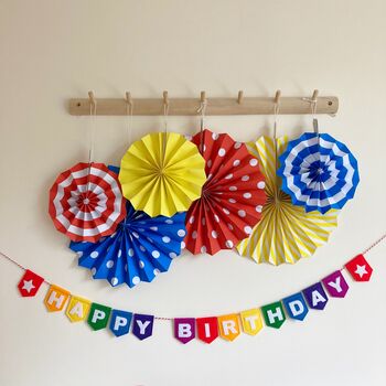 Happy Birthday Celebration Bunting Party Decoration, 4 of 7