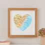 Personalised Location Barcelona Map Heart Print, thumbnail 3 of 6