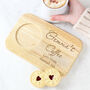 Personalised Wooden Tea And Biscuit Board Coaster Tray, thumbnail 6 of 11