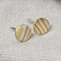 Handmade 18ct Gold Mokume Gane Earrings, thumbnail 2 of 7