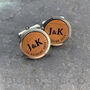 Personalised Initials And Date Wedding Cufflinks, thumbnail 1 of 8