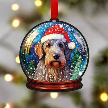 Scottish Deerhound Dog Tree Decoration, 2 of 2