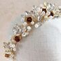 Crystal And Rose Bridal Crown, thumbnail 4 of 5