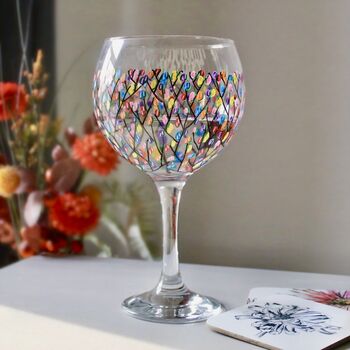 Blossom Hand Painted Gin Glass, 2 of 9