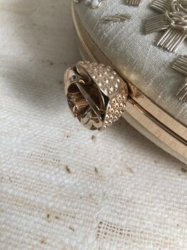 Gold Oval Handcrafted Clutch Bag, 7 of 10