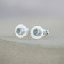 Sterling Silver Birthstone Small Disc Studs, thumbnail 7 of 12