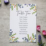 Wildflower Floral Wedding Or Party Table Plan Cards, thumbnail 3 of 7