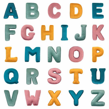 Personalised Velvet Alphabet Letter Cushion, 4 of 8