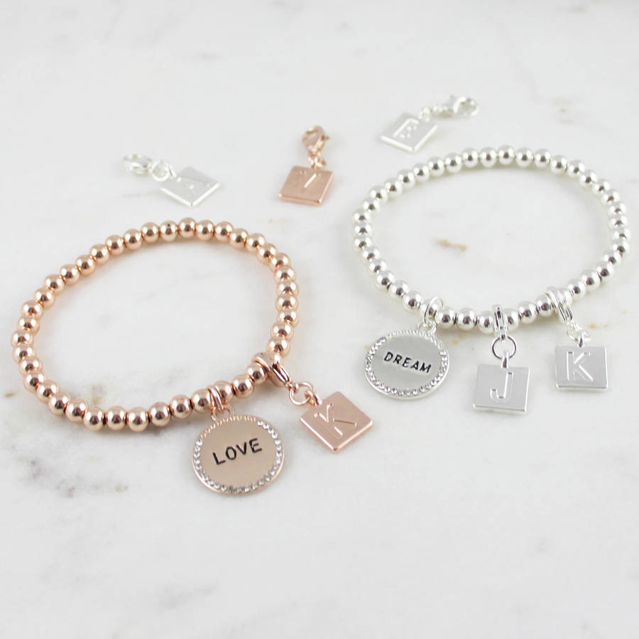 Personalised Love Dream And Believe Bracelet By My Posh Personalised Love Dream And Believe Bracelet