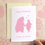 Personalised Bears In Love Birthday Card, thumbnail 1 of 7