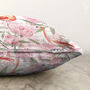 Pillow Cover With Red Flamingo And Pink Flowers, thumbnail 3 of 4